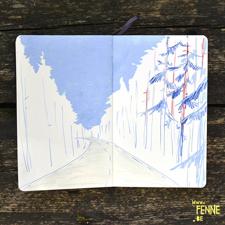 summer sketches | A5 Moleskine sketchbook | www.Fenne.be