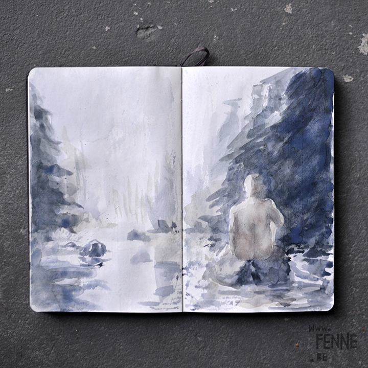 summer sketches | A5 Moleskine sketchbook | www.Fenne.be