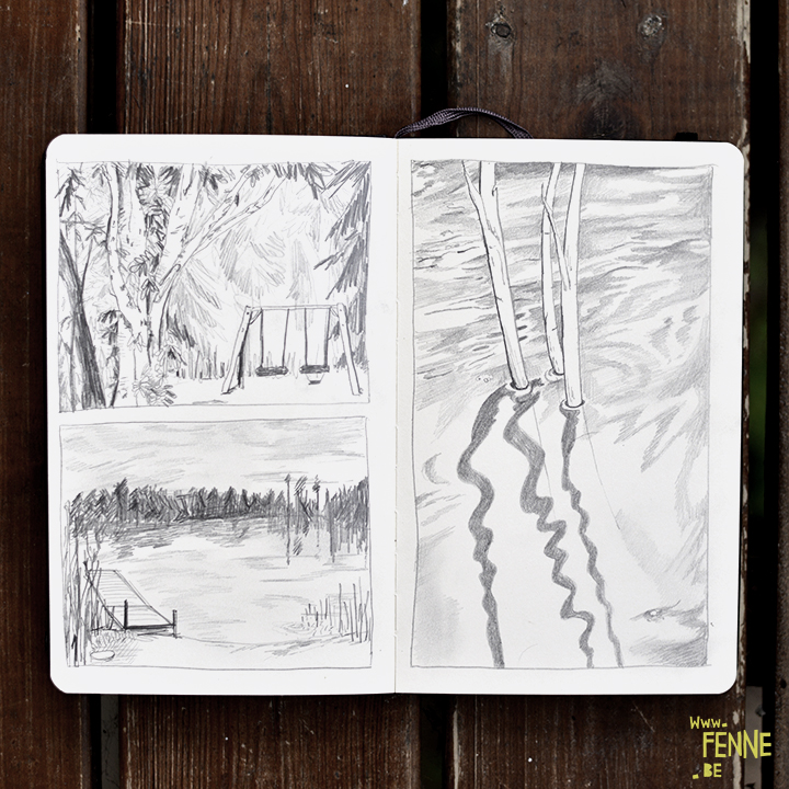 summer sketches | A5 Moleskine sketchbook | www.Fenne.be