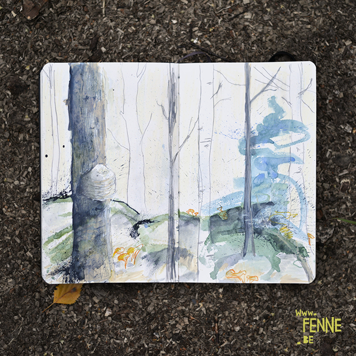 summer sketches | A5 Moleskine sketchbook | www.Fenne.be