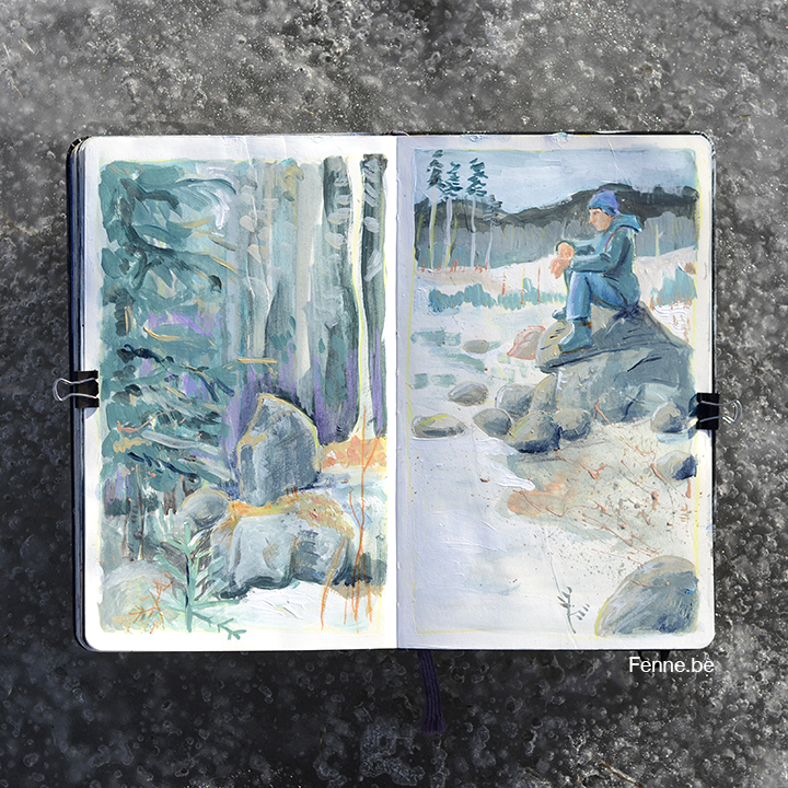 Inside my sketchbook | Moleskine | www.Fenne.be