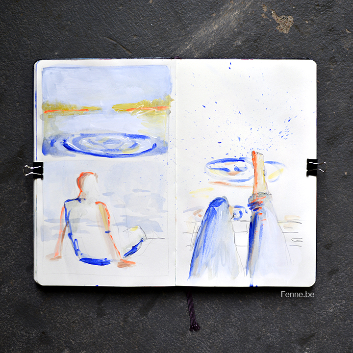 Moleskine sketchbook update | Artist, artlife, sketching | www.Fenne.be