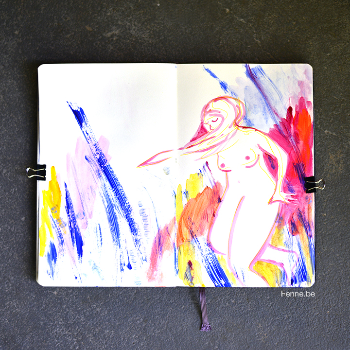 Moleskine sketchbook update | Artist, artlife, sketching | www.Fenne.be