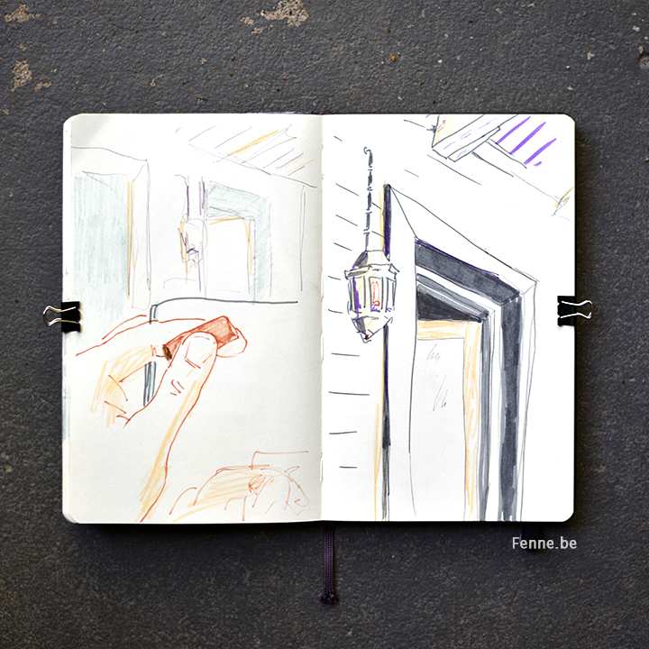 Inside my sketchbook | art blog on www.Fenne.be | travelsketches