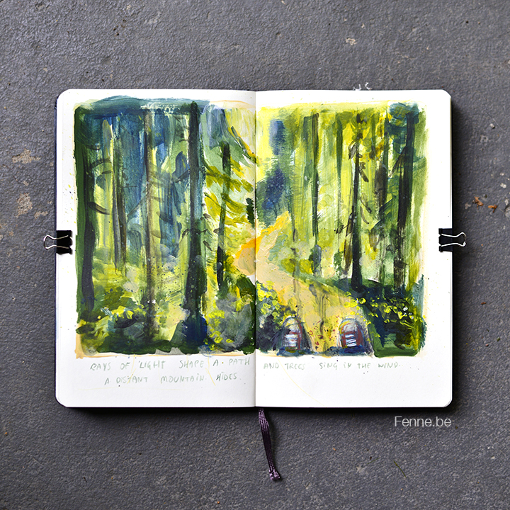 Inside my sketchbook | art blog on www.Fenne.be | travelsketches