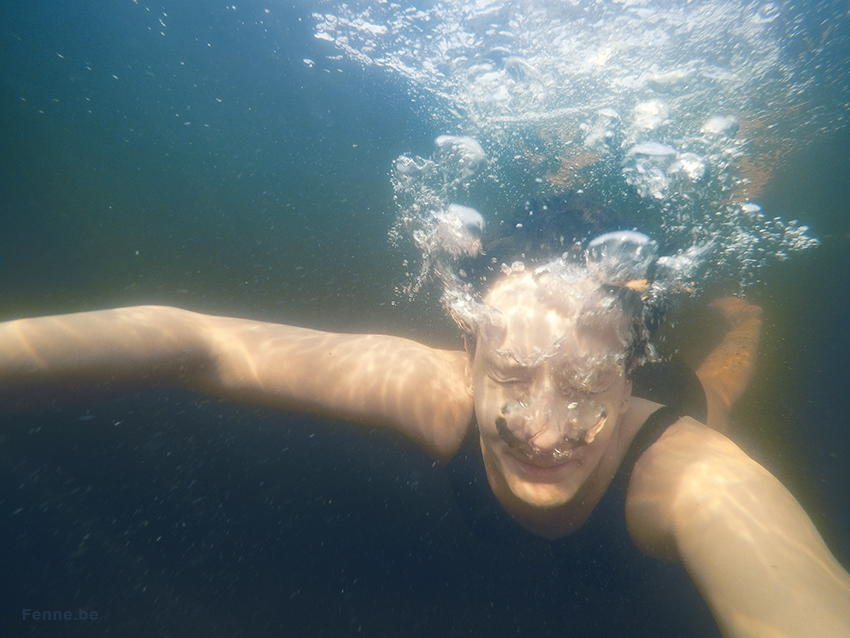 Early morning swim in the lake, Sweden, Dalarna, freedom, gopro, www.Fenne.be