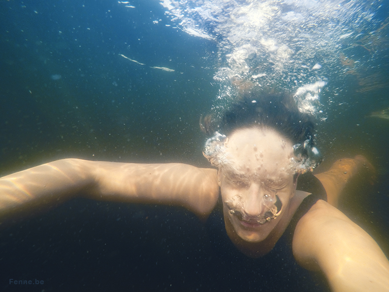 Early morning swim in the lake, Sweden, Dalarna, freedom, gopro, www.Fenne.be