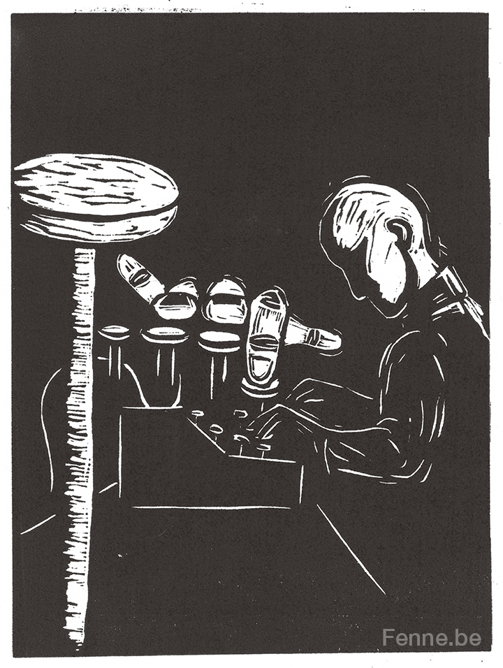 Allen Ginsberg, Howl, beat poetry, beat generation, American poetry, linocut, www.Fenne.be