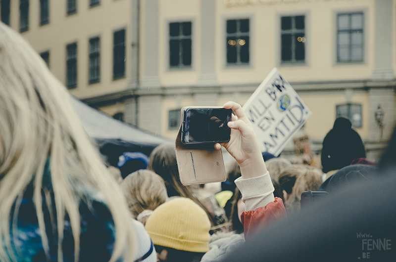 #FridaysForFuture, climate action strike, Stockholm March 2019, Klimatstrejk, Greta Thunberg, www.Fenne.be