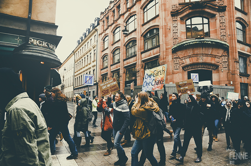 #FridaysForFuture, climate action strike, Stockholm March 2019, Klimatstrejk, Greta Thunberg, www.Fenne.be