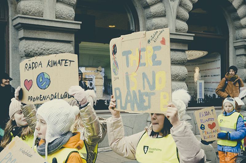 #FridaysForFuture, climate action strike, Stockholm March 2019, Klimatstrejk, Greta Thunberg, www.Fenne.be