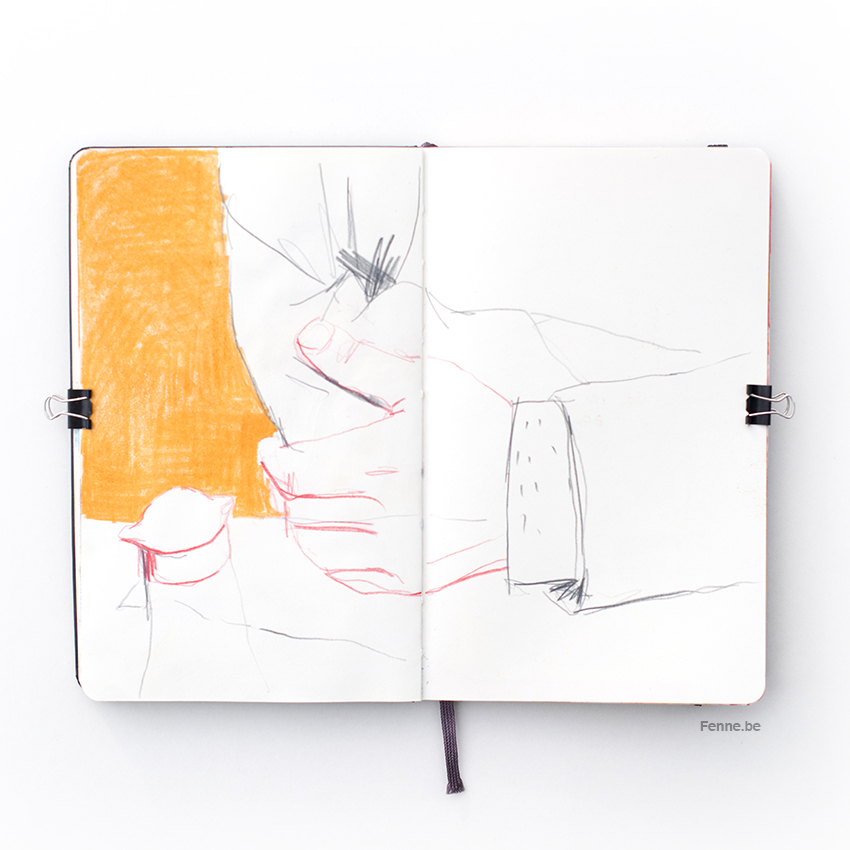 Moleskine sketchbook, creative art life, sketching, pencil drawing, www.Fenne.be