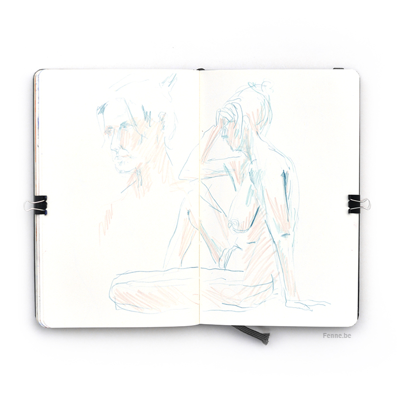 Sketchbook Falun model drawing, www.Fenne.be