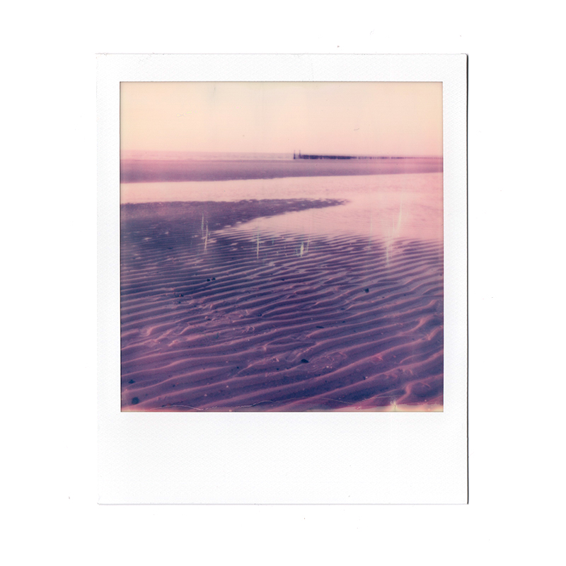 Polaroid image beach, Belgium, www.Fenne.be