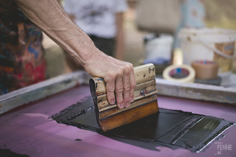 Kunst Academie Kontich, Gask, Antwerp Belgium, Screen printing workshop, www.Fenne.be