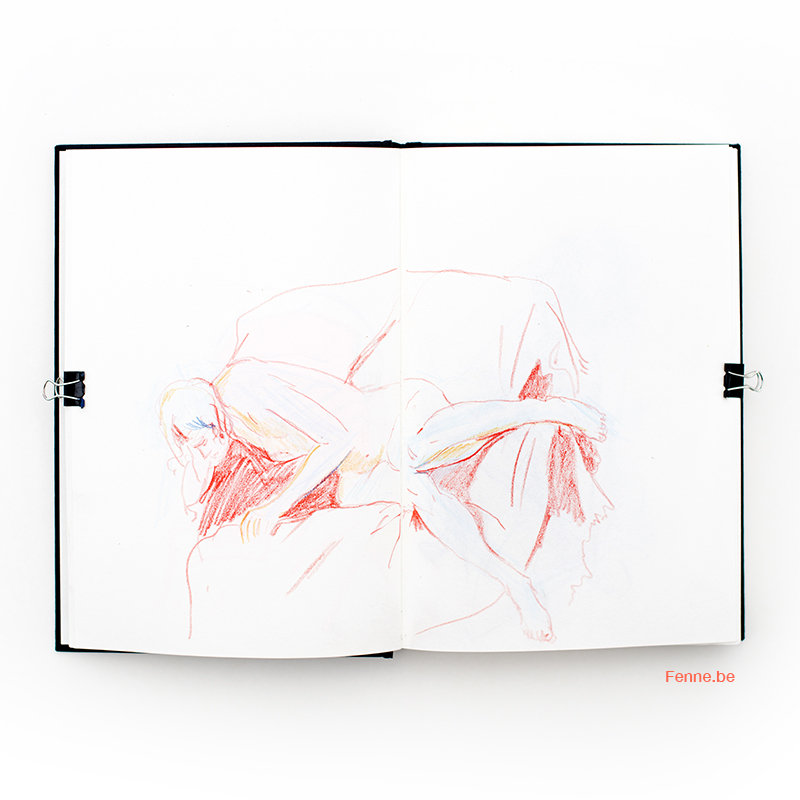 Belgian artist in Sweden, model drawing at Tekentuig in Antwerp, www.Fenne.be
