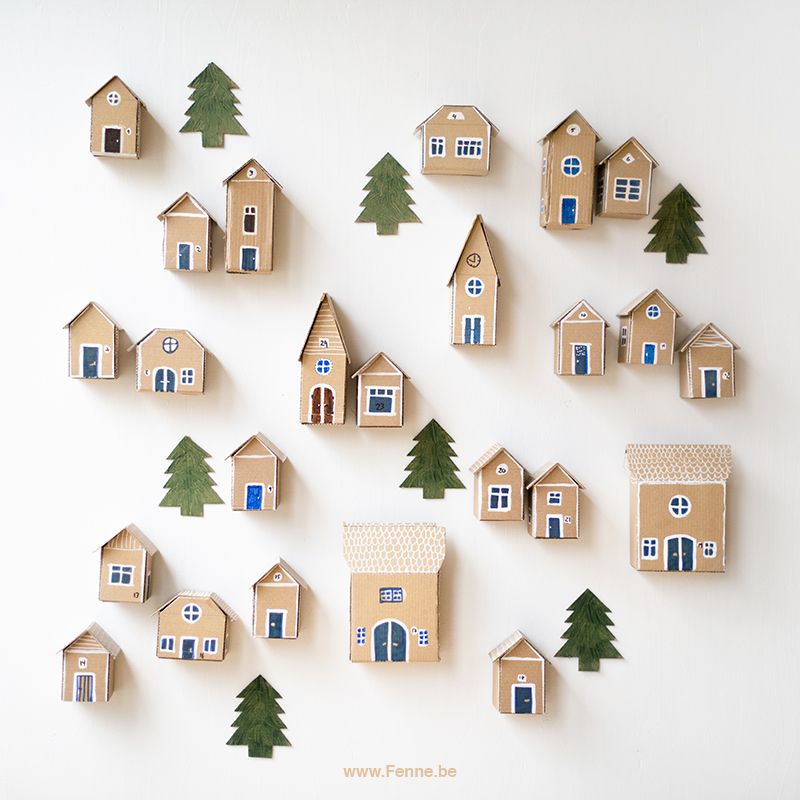 advent cardboard diy decoration. www.Fenne.be