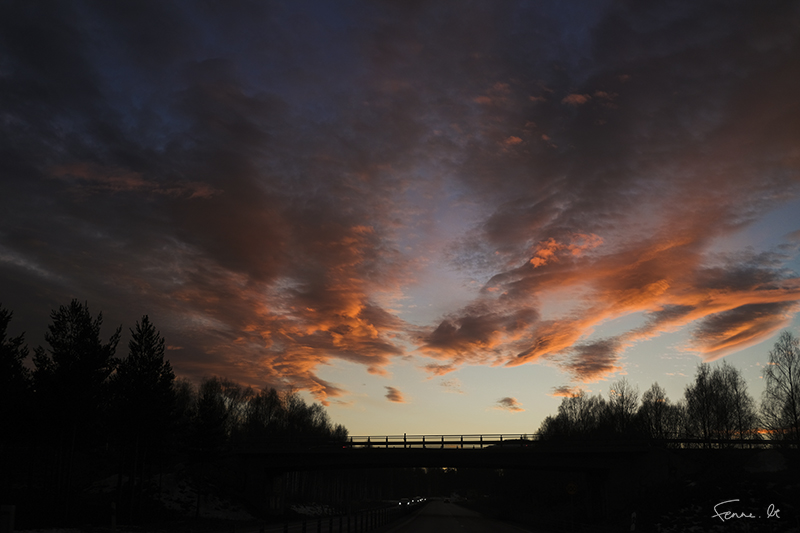 Small pleasures, photo of pink sunset in Sweden, www.Fenne.be