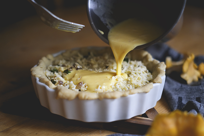 Västerbottenspaj, Pie with cheese and Chanterelles mushrooms, Swedish cuisine, www.Fenne.be