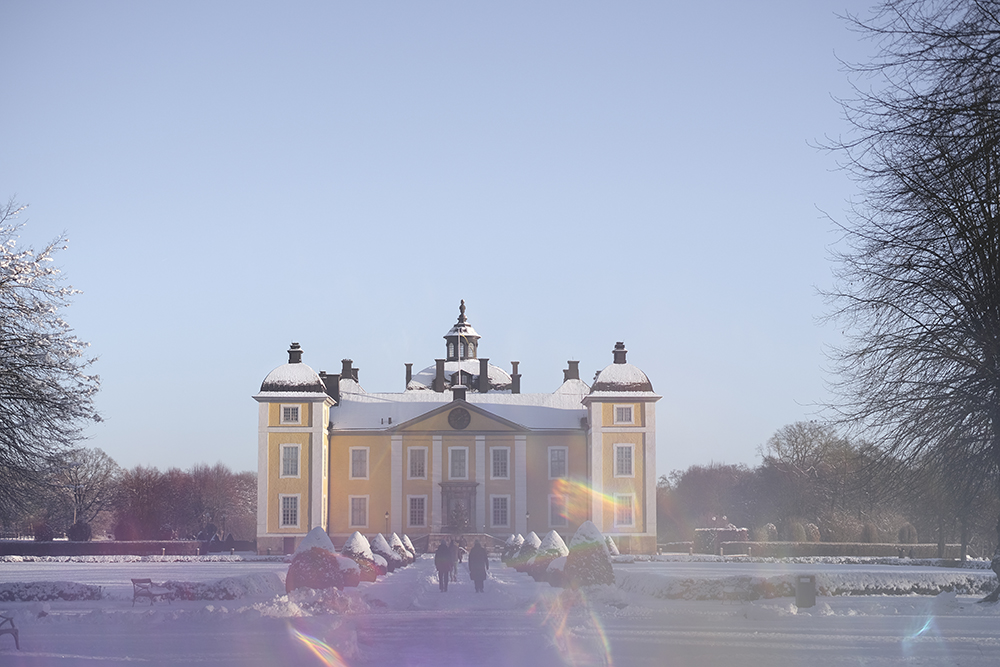 Strömsholm palace Västerås in winter with snow. Baroque castle Sweden, www.Fenne.be