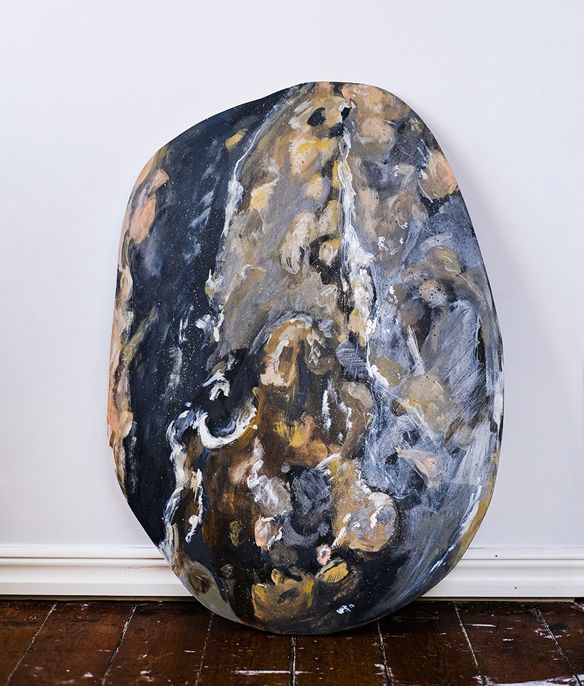 Rocks and slag stone painting, nature inspired large paintings, colorful nature inspired wall art, www.Fenne.be