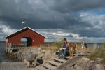 On the road with dogs in Dalarna Sweden, Siljan lake, Rättvik, www.Fenne.be