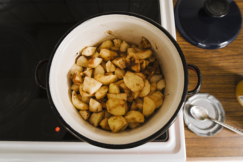 Homemade apple sauce with cinnamon and honey, www.Fenne.be