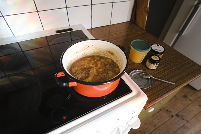 Homemade apple sauce with cinnamon and honey, www.Fenne.be