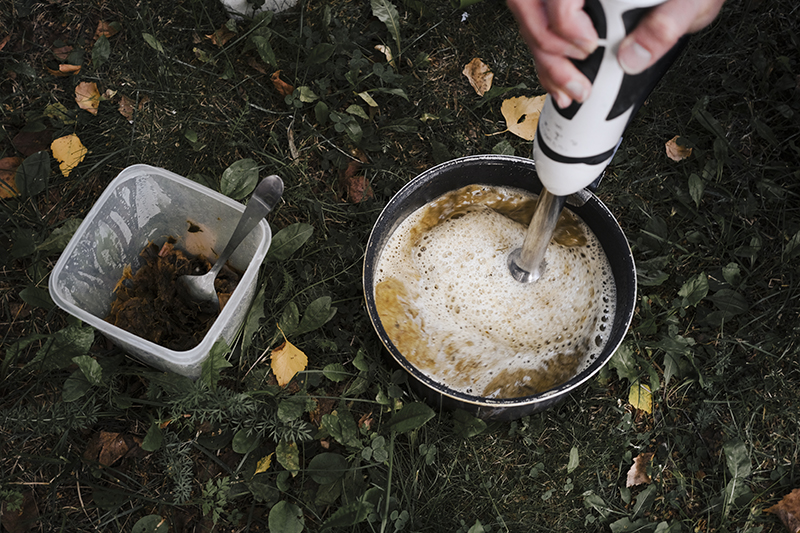 Making handmade paper from cattail, DIY paper, nature craft, autumn craft, www.Fenne.be