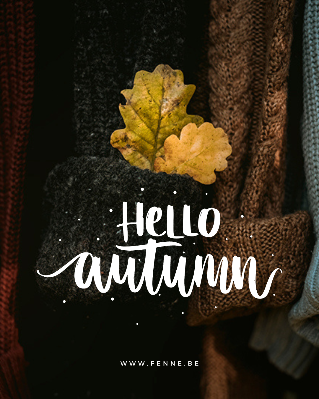 Sweater weather, oak leaves, autumn mood photography, www.Fenne.be