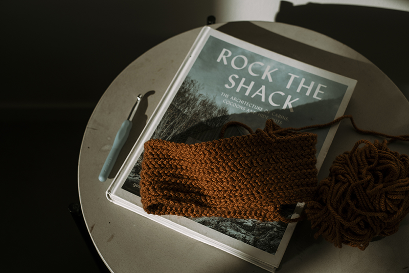 Crochet practice, rusty autumn yarn, www.Fenne.be