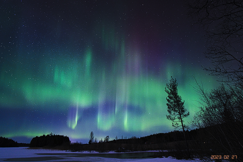 Northen lights, noorderlicht, aurora borealis, February 2023, www.Fenne.be