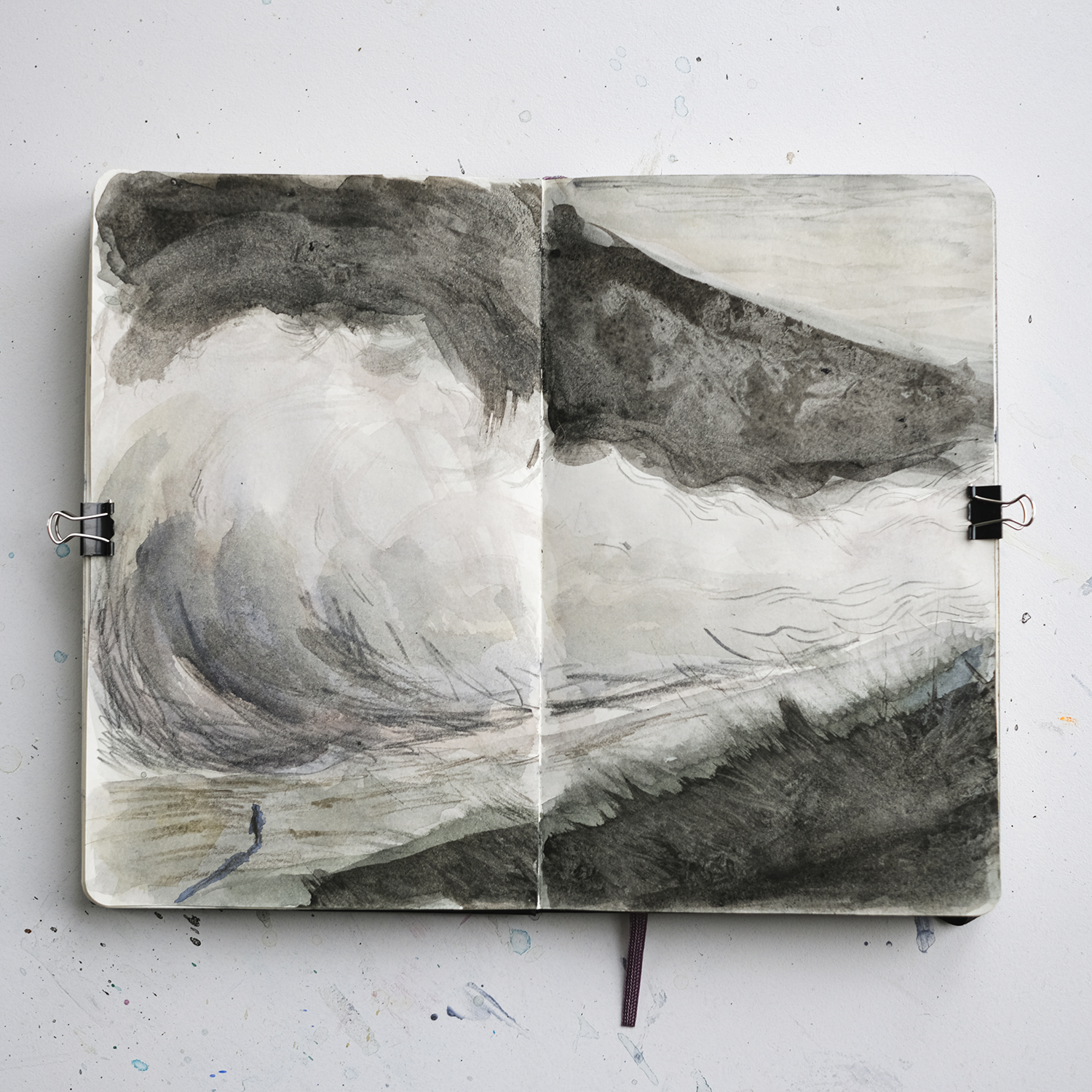 Fenne Kustermans, daily sketchbook practice, mixed media, moleskine sketchbook, illustration artist, www.Fenne.be