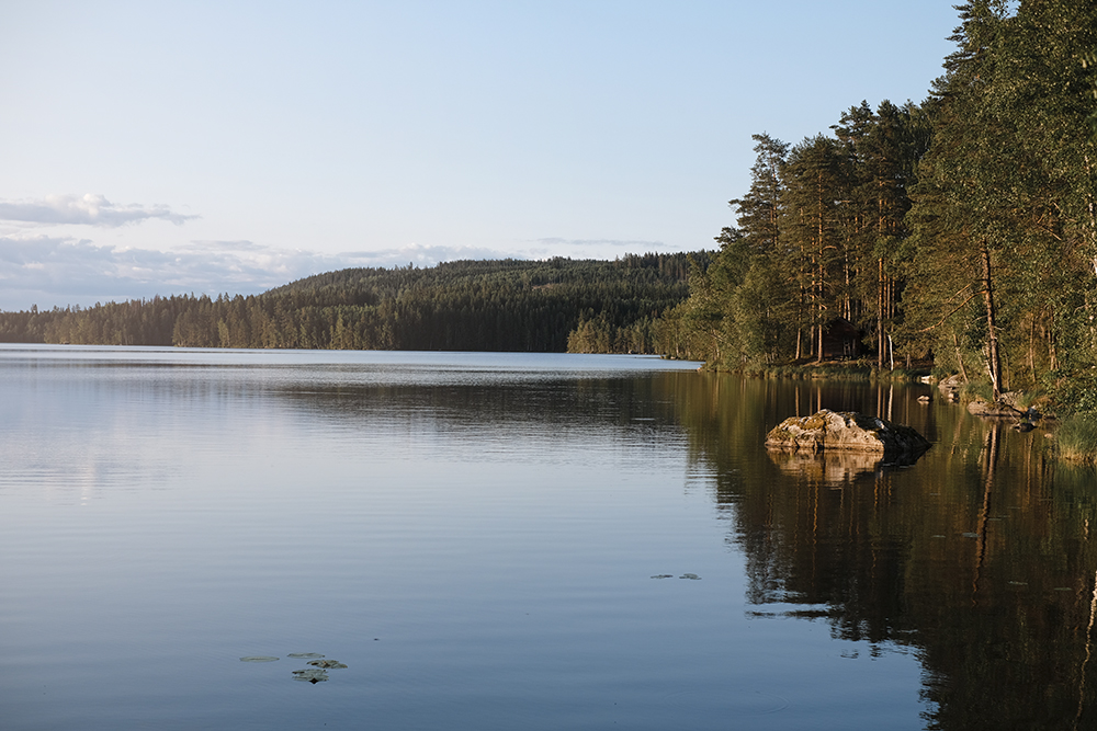 Calm Swedish summer lake, Nordic nature photography, www.Fenne.be
