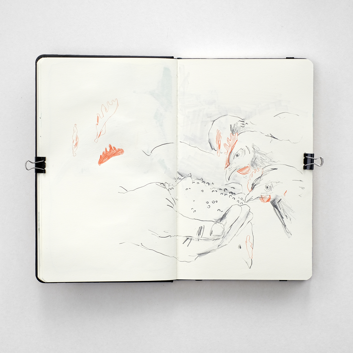 Illustrator's sketchbook, Moleskine and Royal Talens sketchbooks, mixed media sketches, www.Fenne.be