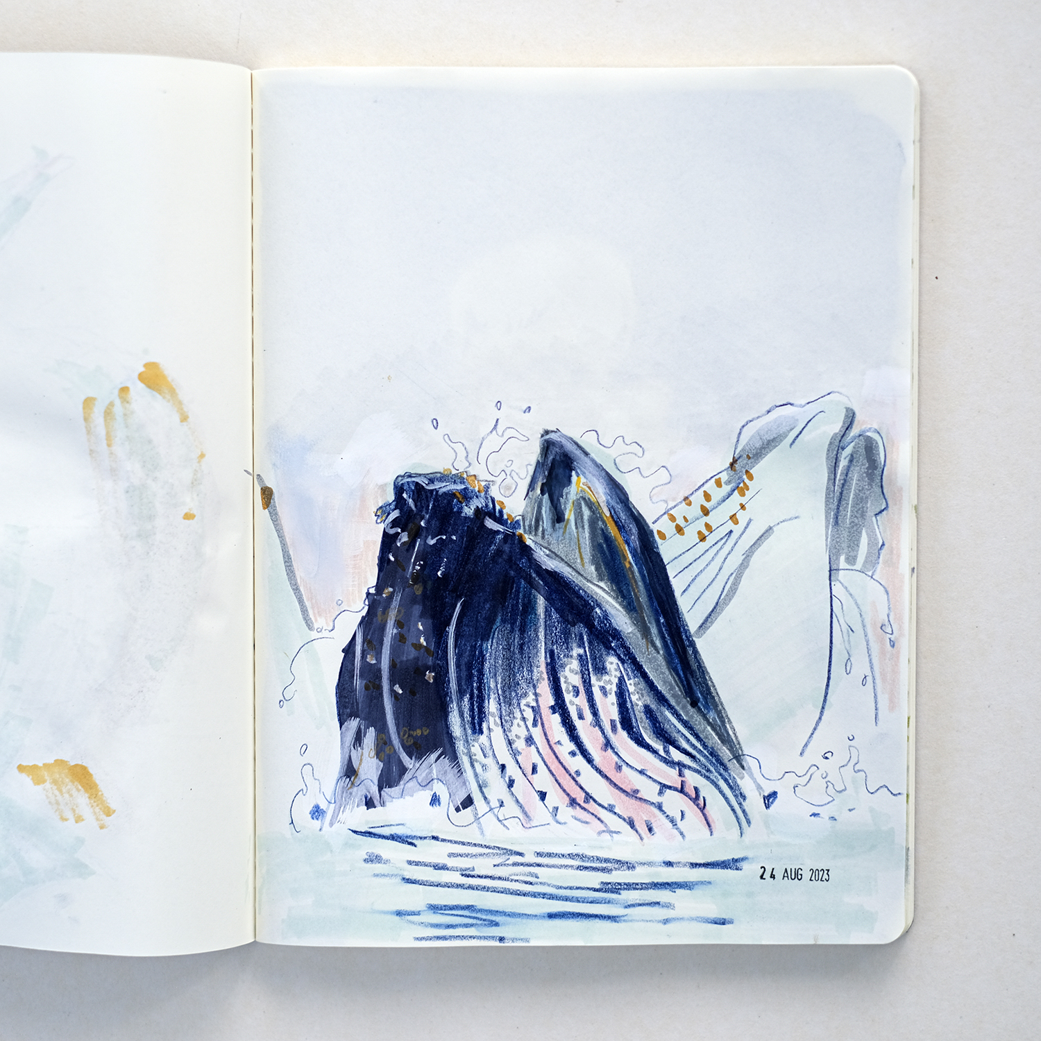 Illustrator's sketchbook, Moleskine and Royal Talens sketchbooks, mixed media sketches, www.Fenne.be