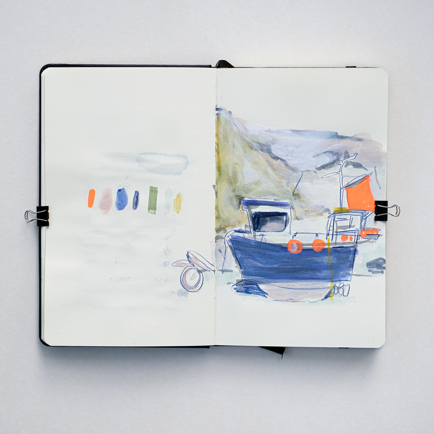 Illustrator's sketchbook, Moleskine and Royal Talens sketchbooks, mixed media sketches, www.Fenne.be