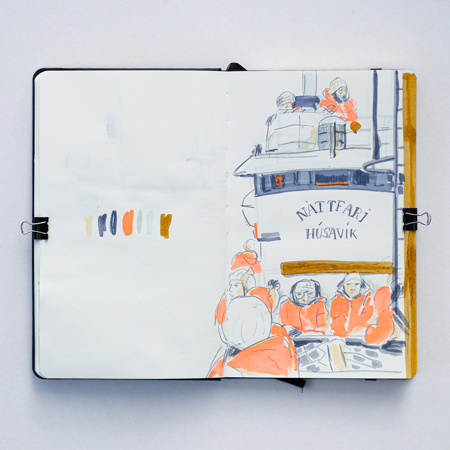 Illustrator's sketchbook, Moleskine and Royal Talens sketchbooks, mixed media sketches, www.Fenne.be