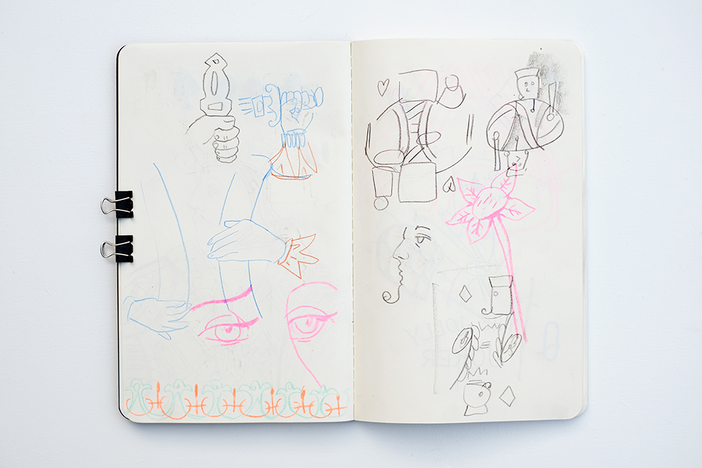 November sketchbook pages, Patreon zoom sketching, European Belgian illustrator, www.Fenne.be