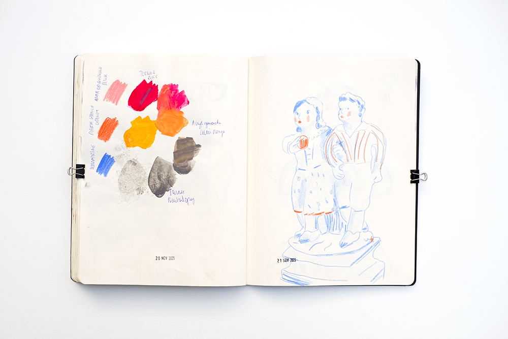 November sketchbook pages, Patreon zoom sketching, European Belgian illustrator, www.Fenne.be