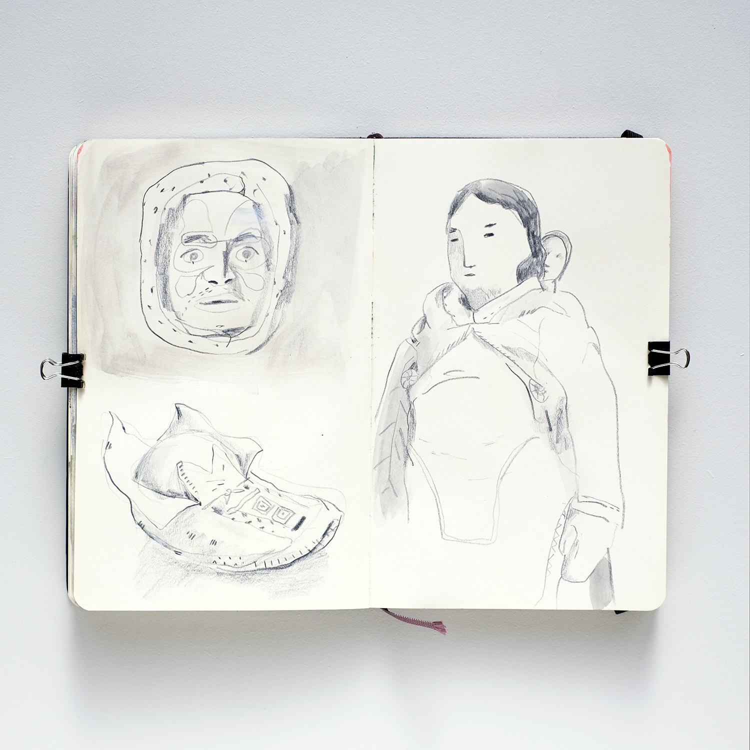 Fenne Kustermans sketchbook November, Native American scenes, illustration, www.Fenne.be