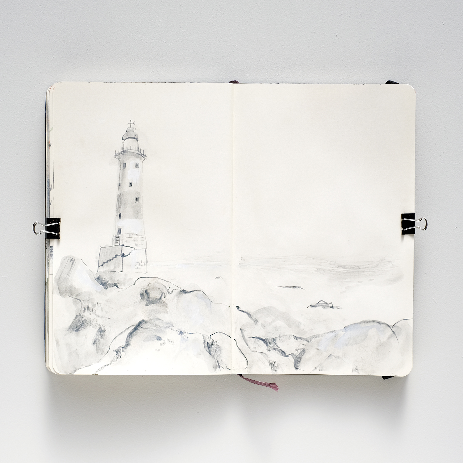 Fenne Kustermans sketchbook November, Lighthouses, illustration, www.Fenne.be