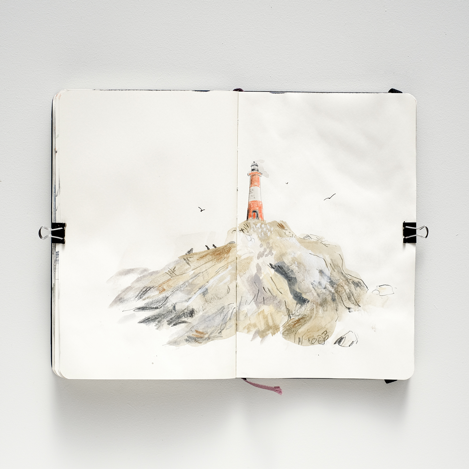 Fenne Kustermans sketchbook November, Lighthouses, illustration, www.Fenne.be