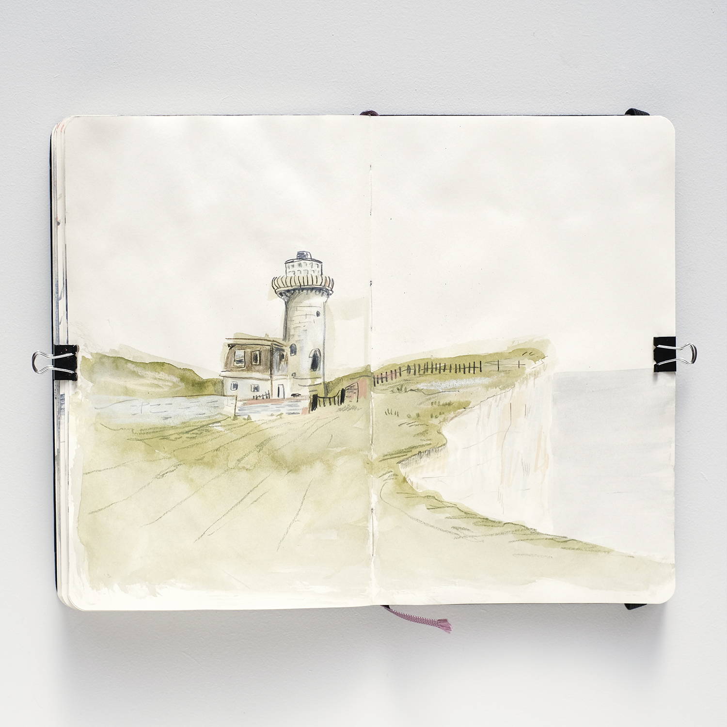 Fenne Kustermans sketchbook November, Lighthouses, illustration, www.Fenne.be