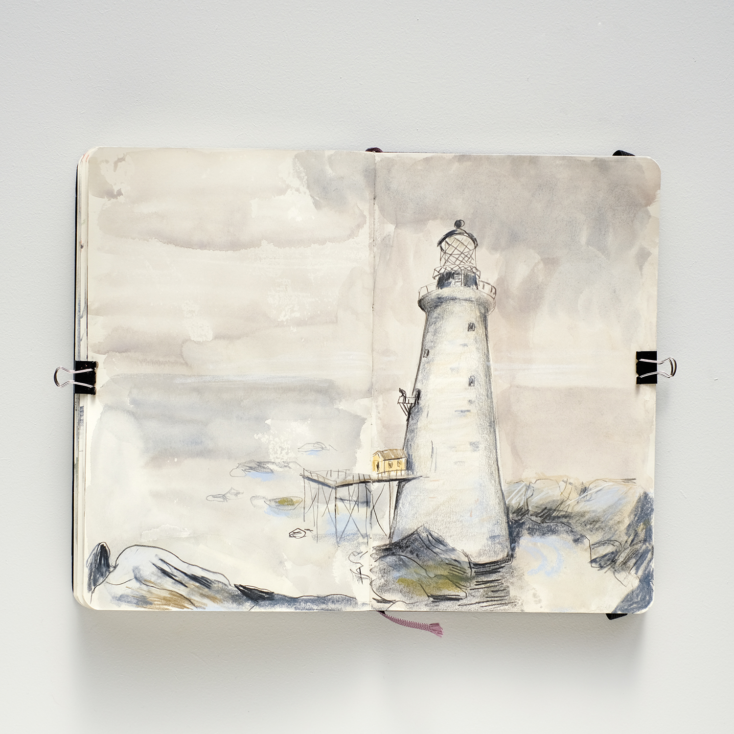 Fenne Kustermans sketchbook November, Lighthouses, illustration, www.Fenne.be