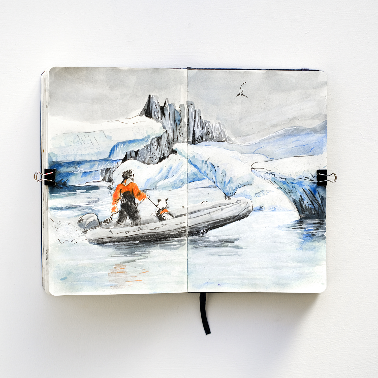 Winter sketchbook, winter color palette, winter sports, Lapland, Snow landscape, www.Fenne.be