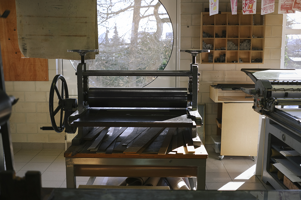 printmaking press, creative burnout, boosting creativity, www.Fenne.be