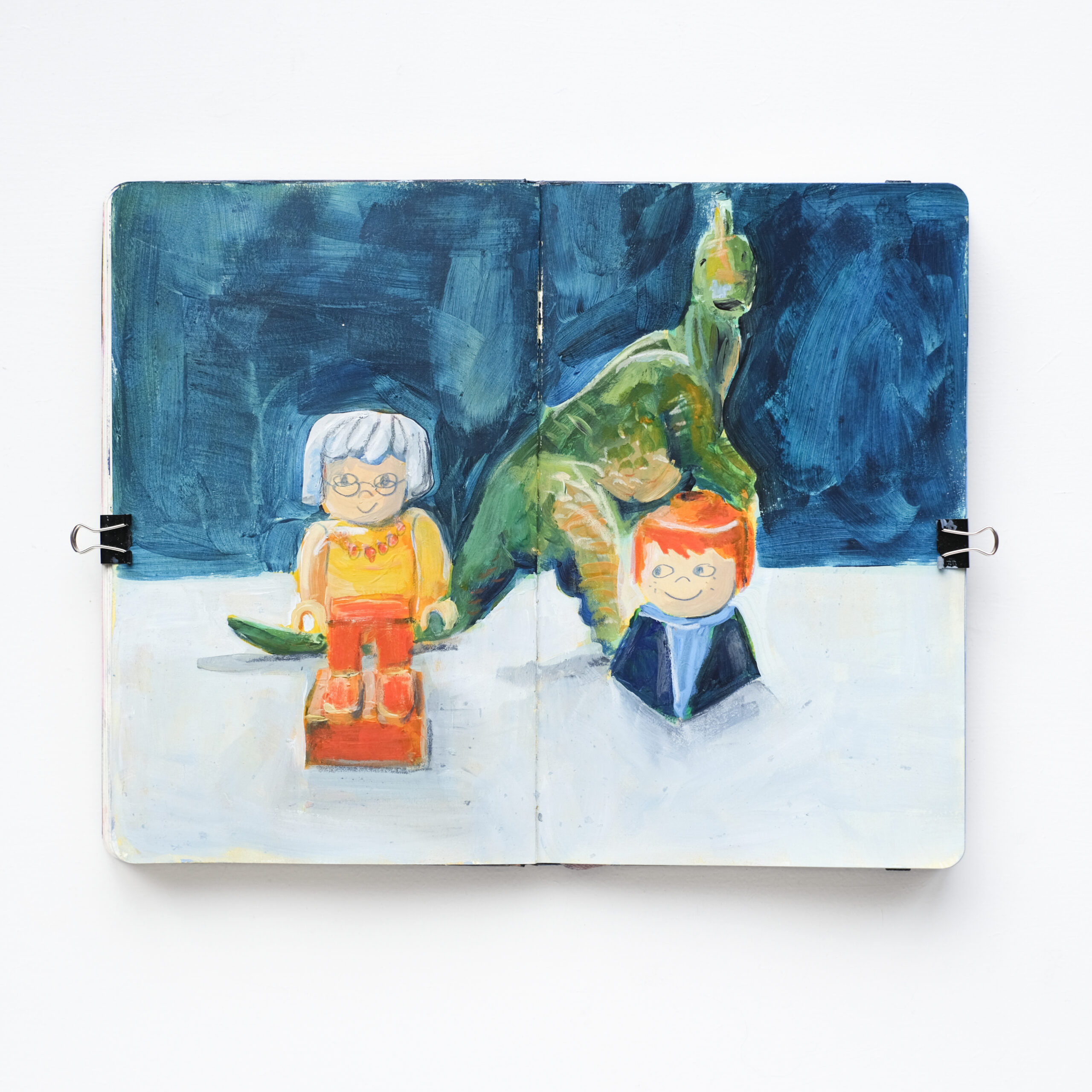 80s- 90s Duplo toys painting sketch, Moleskine, www.Fenne.be