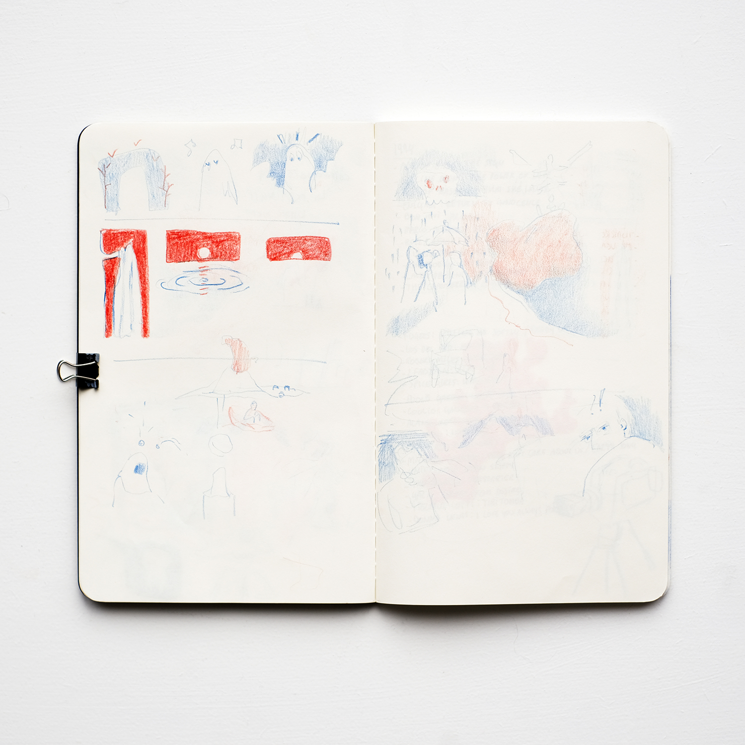 March Moleskine sketchbook, mixed media art, daily drawing, www.Fenne.be