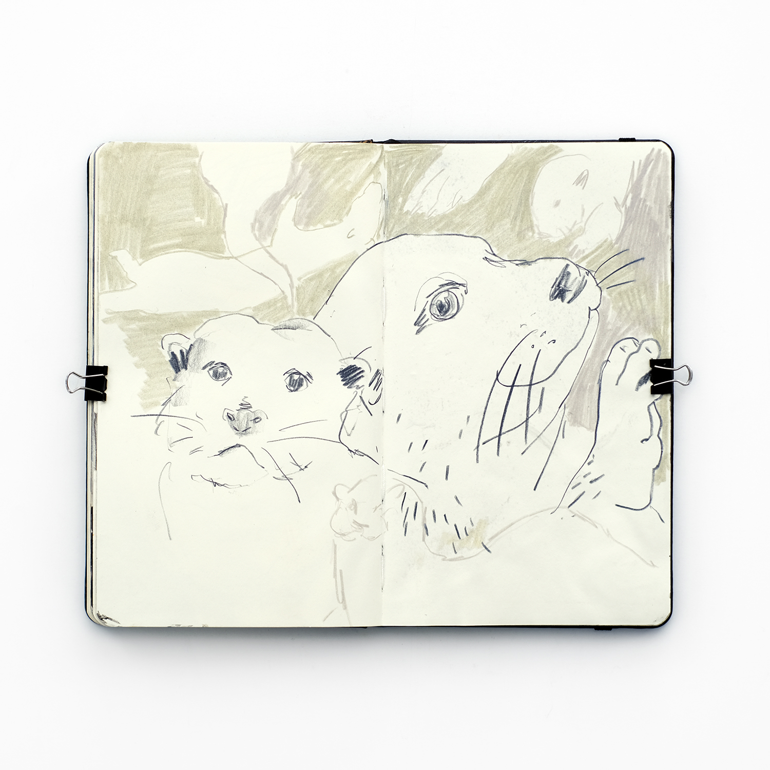 Sketchbook mixed media drawings, drawing practice illustration, www.Fenne.be
